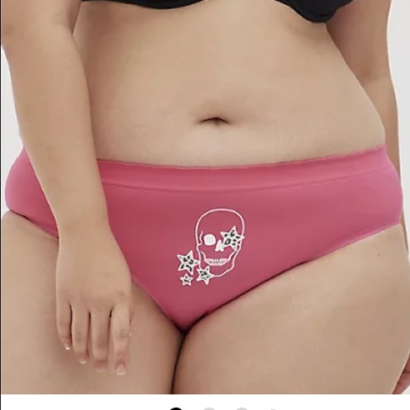 NEW torrid hipster “no worries” skull panties w/camo - Picture 2 of 7